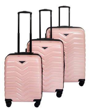 Cavalet Smygehuk Resväska expanderbar 3 Set 55-67-77cm Rosa