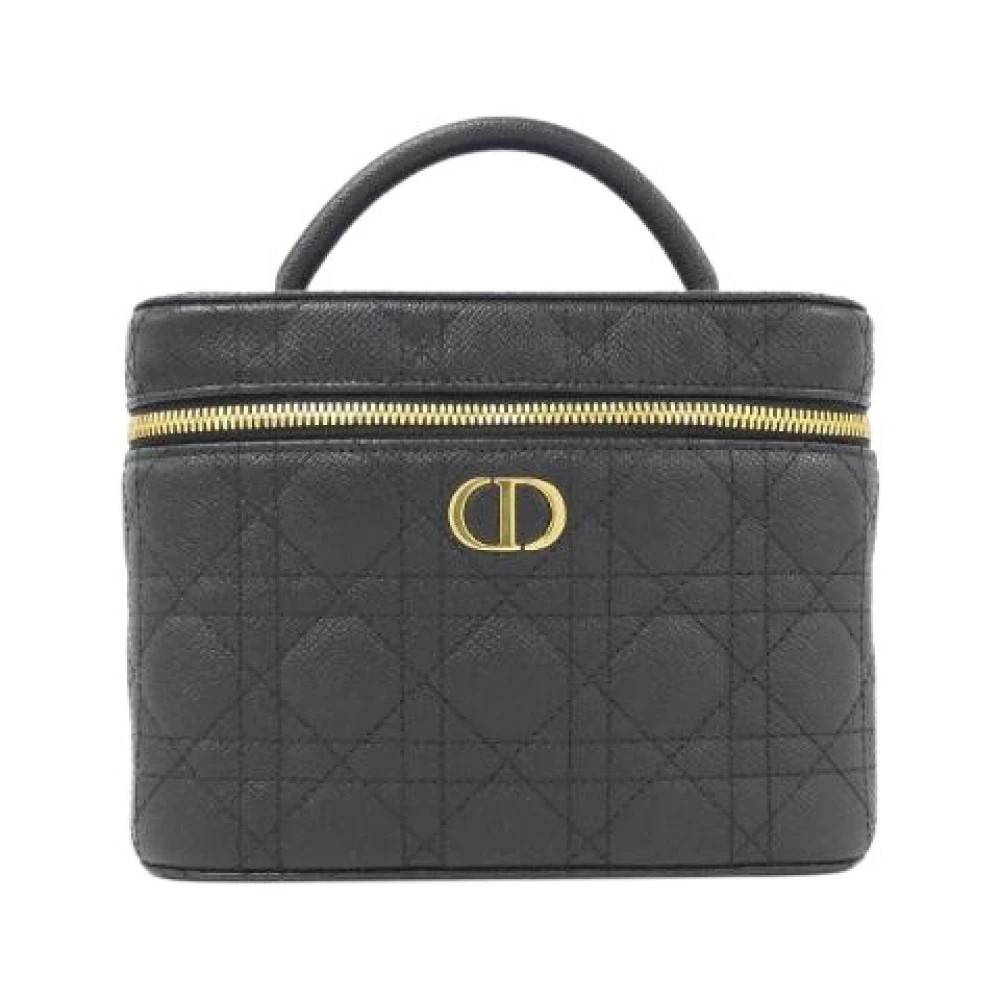 Dior Vintage Pre-owned Caro Læder Skuldertaske - Vintage - Dame - Sort - ONE SIZE - Uld