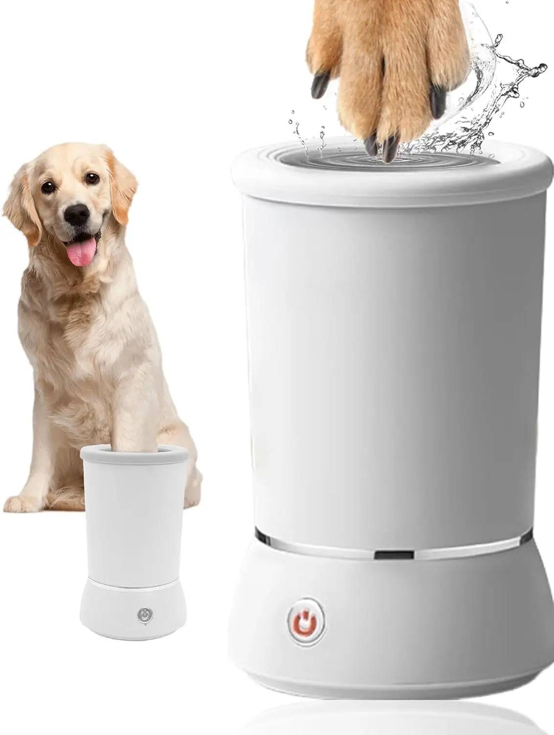 Type-C Rechargeable Dog Paw Cleaner | 2-Speed | Food-Grade Bristles - WHITE