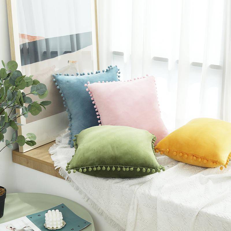 Ins Modern Minimalist Velvet Enfärgad soffa Kuddfodral, ullkuddfodral, enkelkuddfodral utan kärna