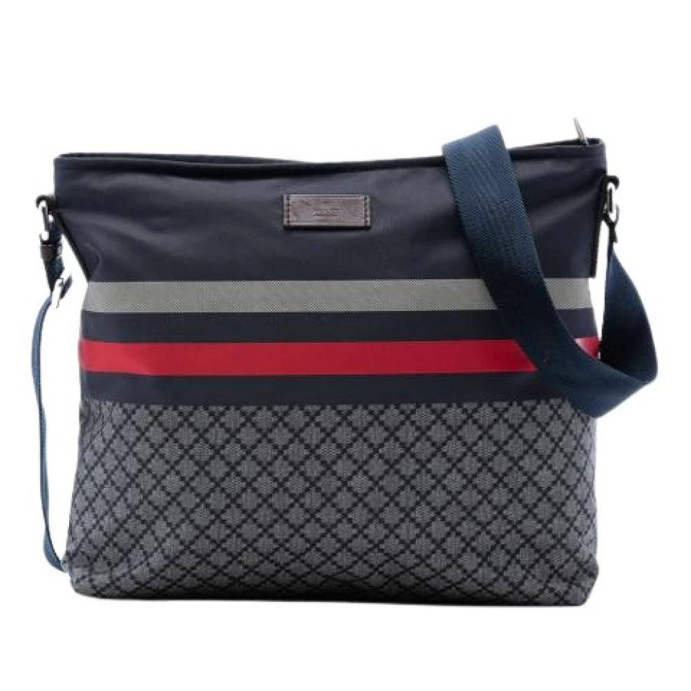 Gucci Vintage Pre-owned nylon gucci-tasker - Vintage - Dame - Blå - ONE SIZE - Nylon