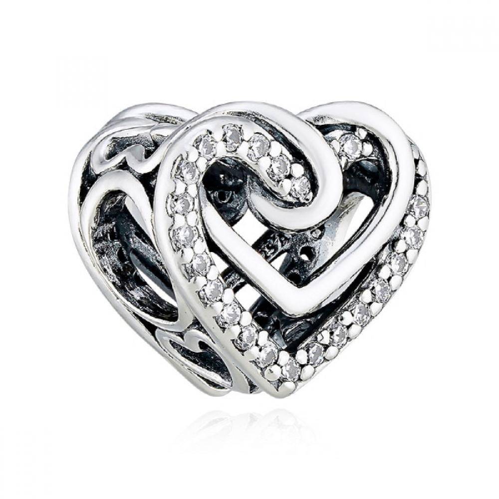 Pandora 799270c01 Glittrande Sammanflätat Hjärta Silverberlock 799270C01