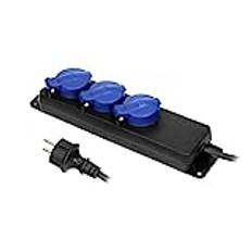 MIRATIC 3-vägs Schuko Grenuttag för Utomhusbruk H05RR-F 3x1,5mm² IP44 (3m)