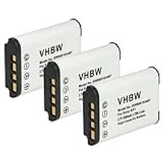 3 x vhbw batteriuppsättning 1000 mAh för kamera Sony Cybershot DSC-RX1R II, DSC-RX1RM2, DSC-RX100 IV, DSC-RX100M4, DSC-WX350 som NP-BX1.