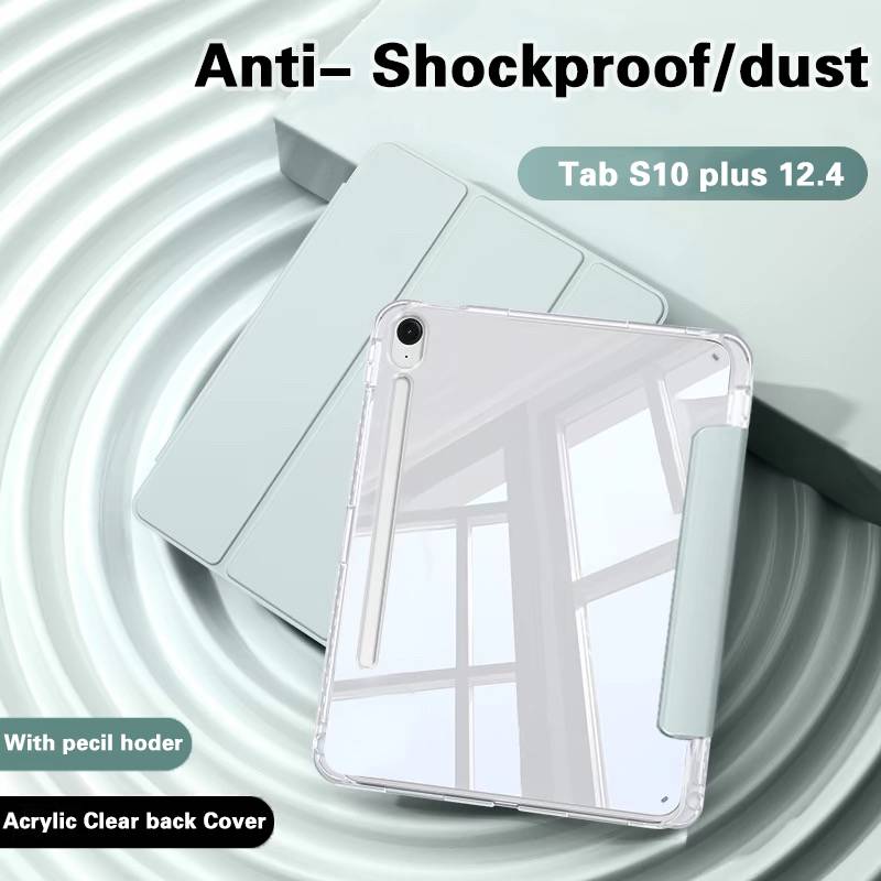 With Pencil Holder Case for Samsung Galaxy Tab S10 lite S11 Cover Galaxy Tab S7 S9 FE S8 plus 12.4 13.1 S9 10.9 A11 A9 +11 8.7