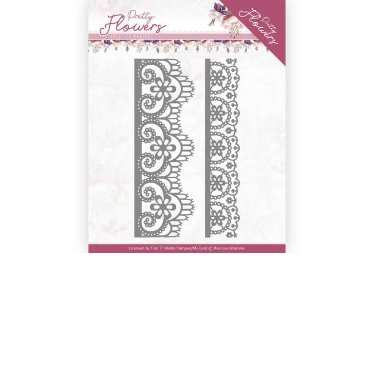 Precious Marieke Dies - Pretty Flowers - Lace Border