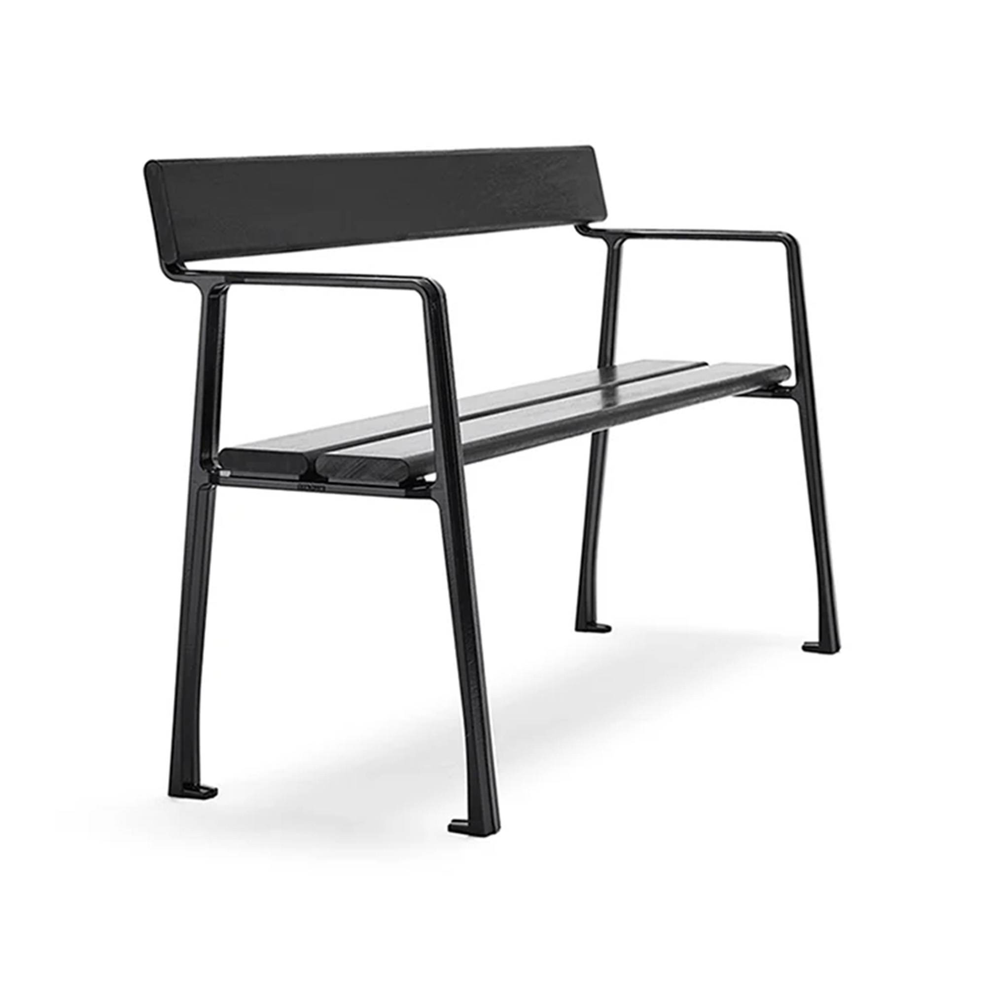 Byarums Bruk - Soffa Piccolo - Svartlaserad Mahogny/Svartlackerad Aluminium - Utomhussoffor - Mårten Cyrén