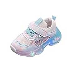 Sneaker hög herr vinter mode LED ljus baby skor casual barn skor pojkar flickor sandaler mjuka barn sportskor skor, blå, 24 EU