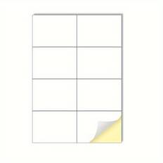 TEMU 20 Sheets Of A4 297 X 210mm Self-adhesive Labels, Printable White Sticker Paper Labels For Laser/inkjet Printers, Size White, 1/2/4/8 Labels Per Sheet