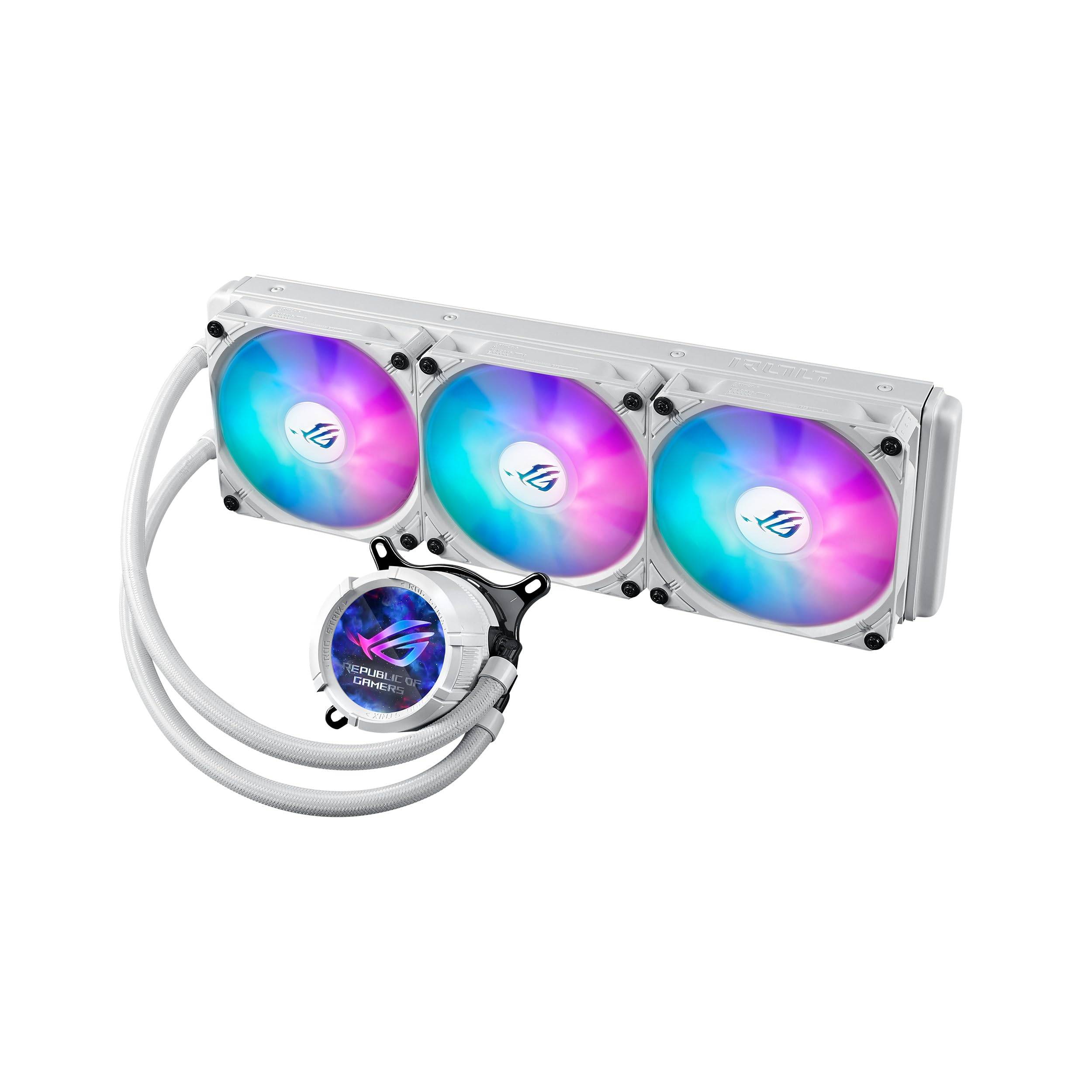 ASUS 360mm AIO CPU Cooler with ROG STRIX LC III 360 ARGB LCD Officially Licensed in Japan All-in-One Water-Cooled (White) - vit