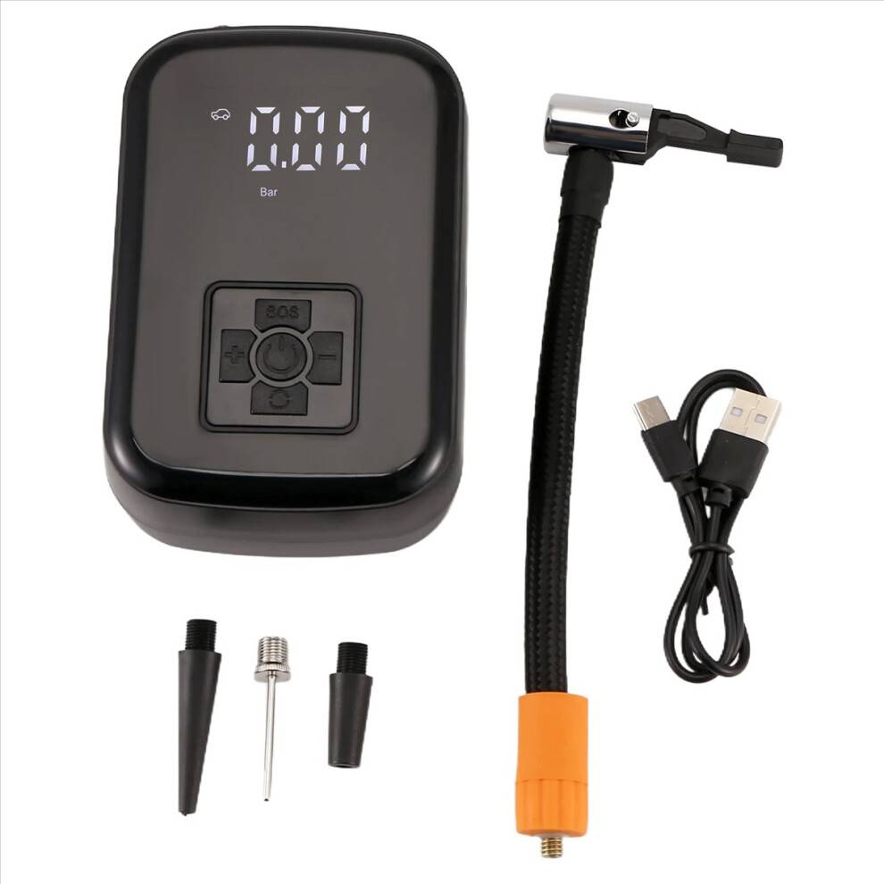 Bærbar billuftpumpe USB-opladning digital display dækpumpe