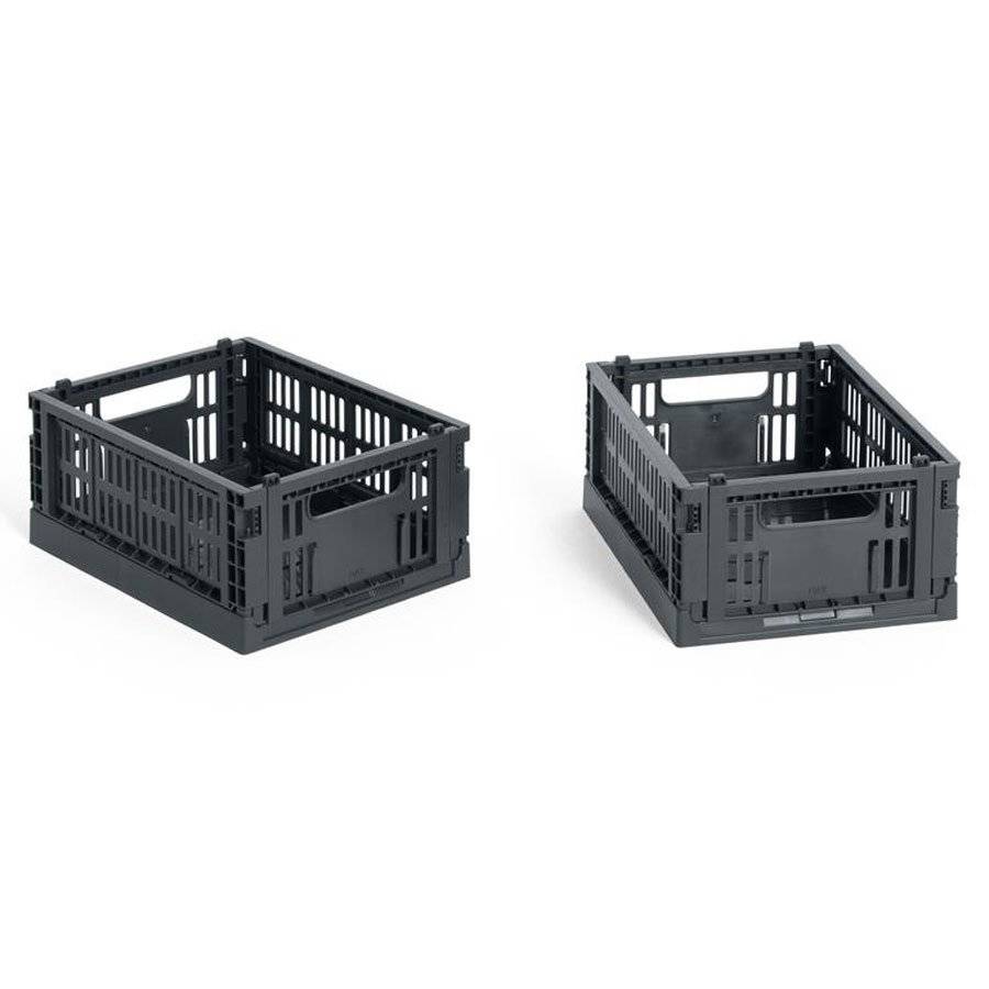 Colour Crate Mini Set of 2 charcoal.