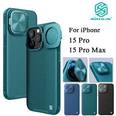 För iPhone 15 Pro Max Fodral Nillkin Camshield Prop med kamerastativ för Magsafe Magnetic Fodral för iPhone15 Pro Lens Cover iPhone 15 Pro svart