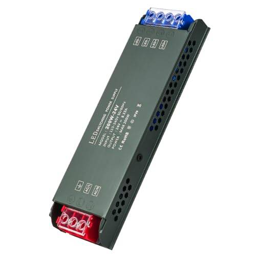URAQT LED Treiber 24V 200W, LED-Treiber Netzteil 230v AC auf 24v DC, LED Transformator kein Rauschen -8,33A Adapter Konstantspannung für Beleuchtung, Ultradünn NiedervolttrafoTrafo, Überlastschutz