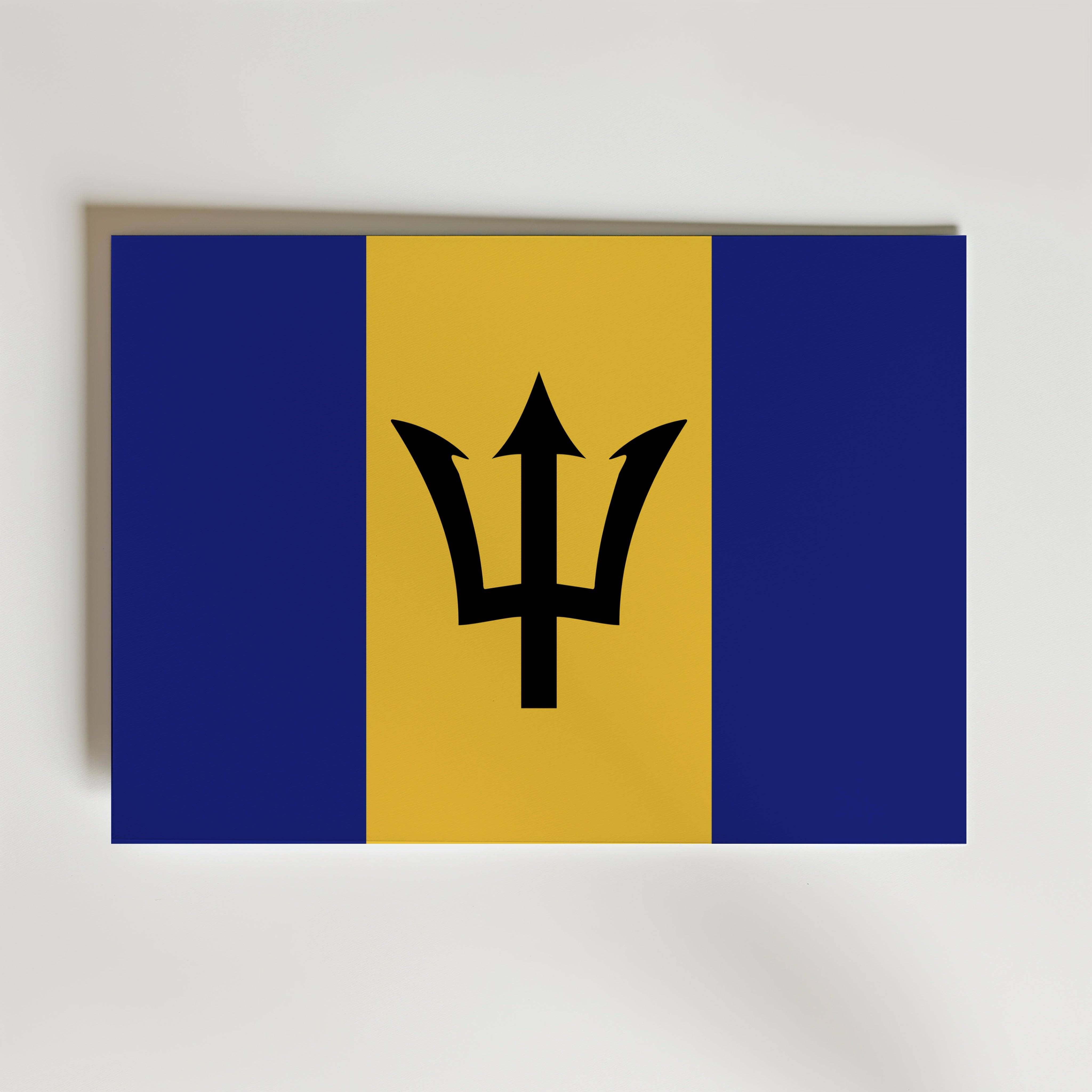 Barbados National Flag Poster - Canvas 100x70 cm