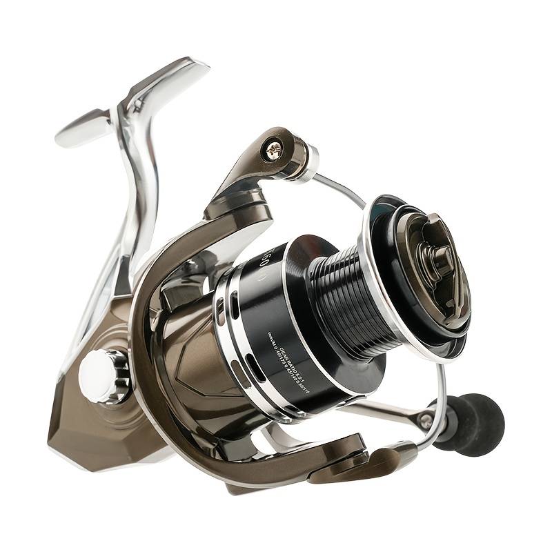 Diaode Lai Metal Fishing Reel, Universal Hand, 5.2:1 Gear Ratio, Fishing Reel, 8kg Braking Force, Metal Foot Seat, Metal Rocker Arm, Cup Spinning Reel, Durable Fishing Gear