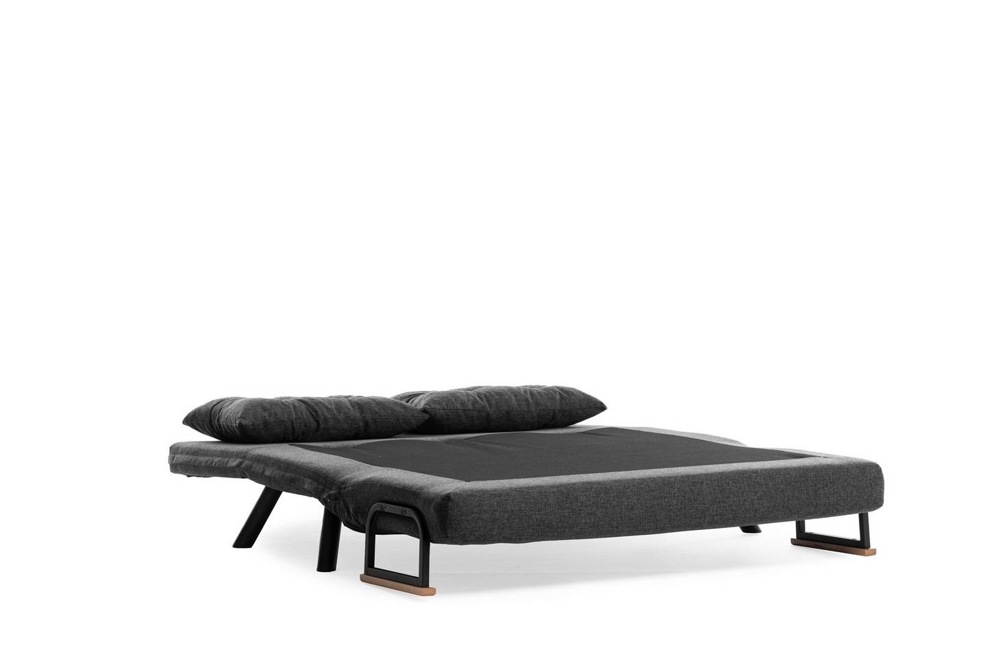 Norda Design Stilig tvåsitsig bäddsoffa, 100 % metallram, linnetyg, justerbart ryggstöd, maxkapacitet 200 kg