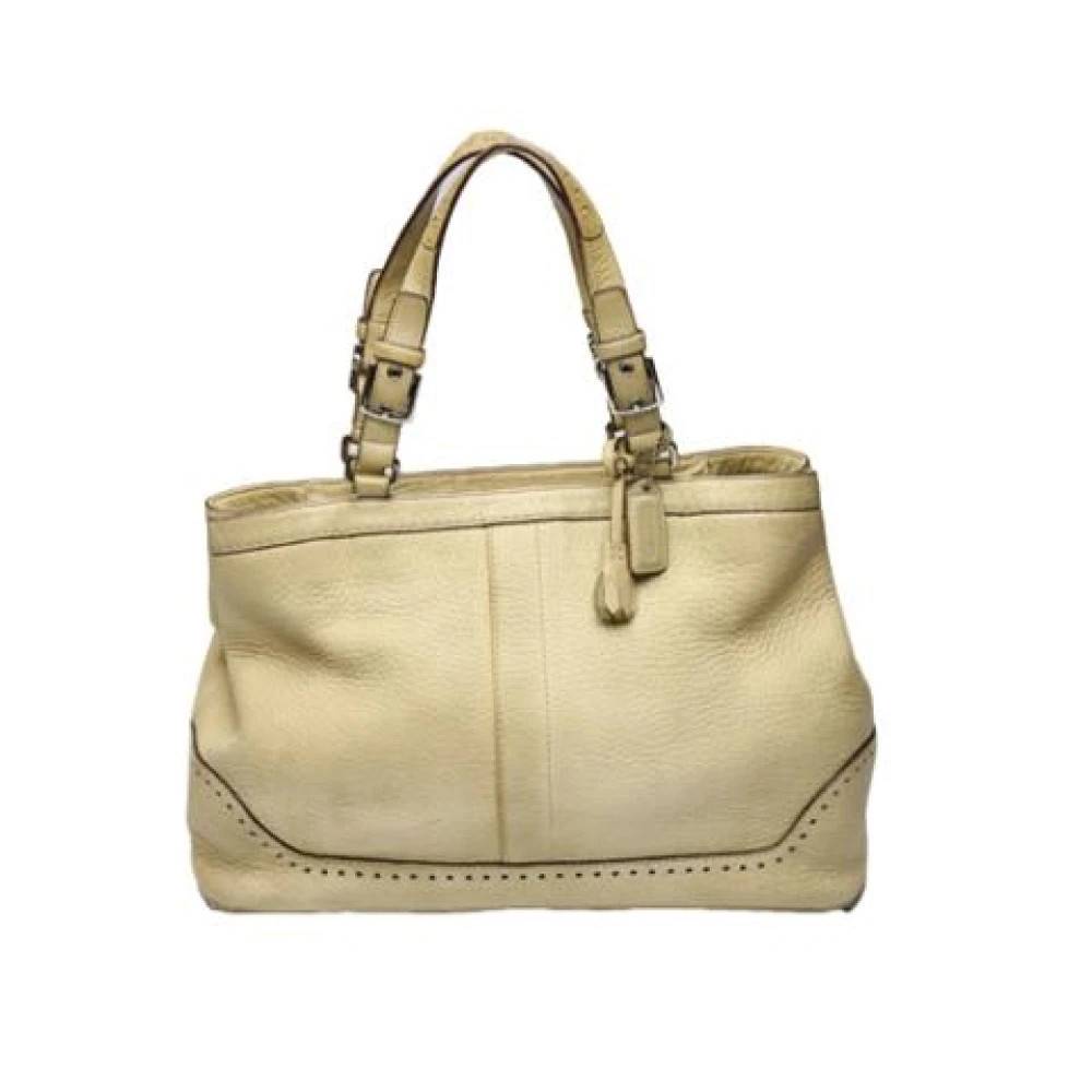 Coach Pre-owned Pre-owned Læder Håndtaske - Vintage - Dame - Beige - ONE SIZE - Læder