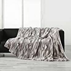 Douceur d'Intérieur, Pläd 180 x 220 cm, imitation päls/sherpa, karibou