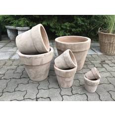 Terracotta Lerkrukker / 7stk i sæt