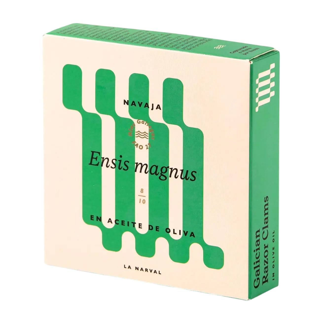Galiciske knivmuslinger 120 ml, 8-10 stk. i olivenolie, La Narval