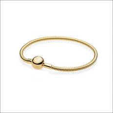 Pandora Armband med Snake Bone-Länk och Rund Lås Guld, Guld / 21cm (21cm)
