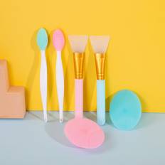 Silicone Lip Exfoliating Facial Cleansing Brush Face Scrub Nose Clean Brush Blackhead Remover Double-Sided Beauty Skin Care Tool grön