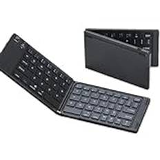 2025 New Foldable Wireless Keyboard, Portable Wireless Keyboard W/Touchpad, USB Rechargeable BT Keyboard, Folding Travel Keyboard W/Trackpad Typing Precision For All Devices Compatibility -Gift Idea