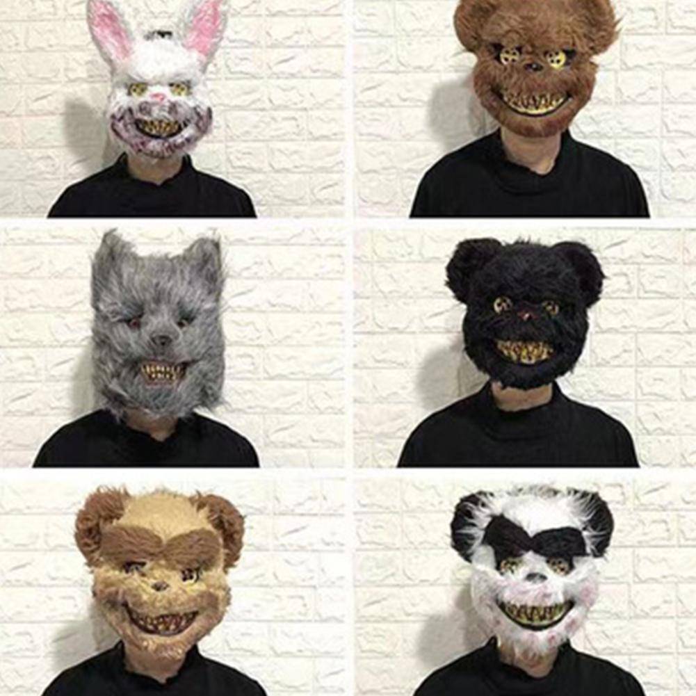 Halloween Blodig Djurmask Skräckmask Cosplay Fest Skrämmande Mask cm