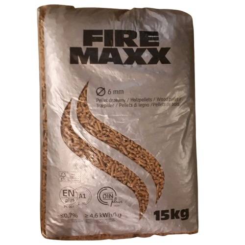 Firemaxx Træpiller Top Quality 6mm, 825 kg (55x15 kg sække).
