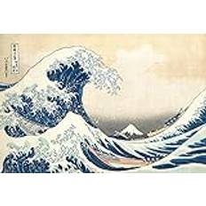 PosterDesign Digital Art Studio Canvastryck kvalitet Katsushika Hokusai The Great Wave of Kanagawa 100 x 70 cm