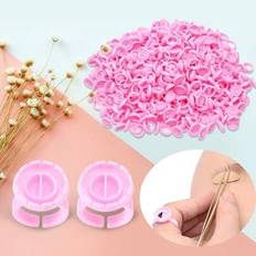 Droppare Verktyg & Tid Kopp , 25 st. Rosa Runda Disponibel PE Ögonfransförlängning Lim Hållare Ring För Ögonfransar , Extension , Broderat