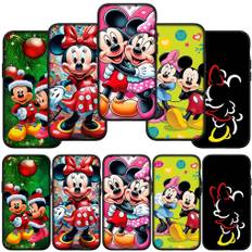 for Samsung Galaxy S24 S23 iPhone 16 15 14 Xiaomi Redmi Note 13 12 11 10 8 9 Pro Max X XR Phone Case Wallpaper Minnie Mickey Mouse OPPO Huawei Cover for iPhone X bolus