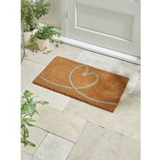 Next Grey Braided Heart Doormat