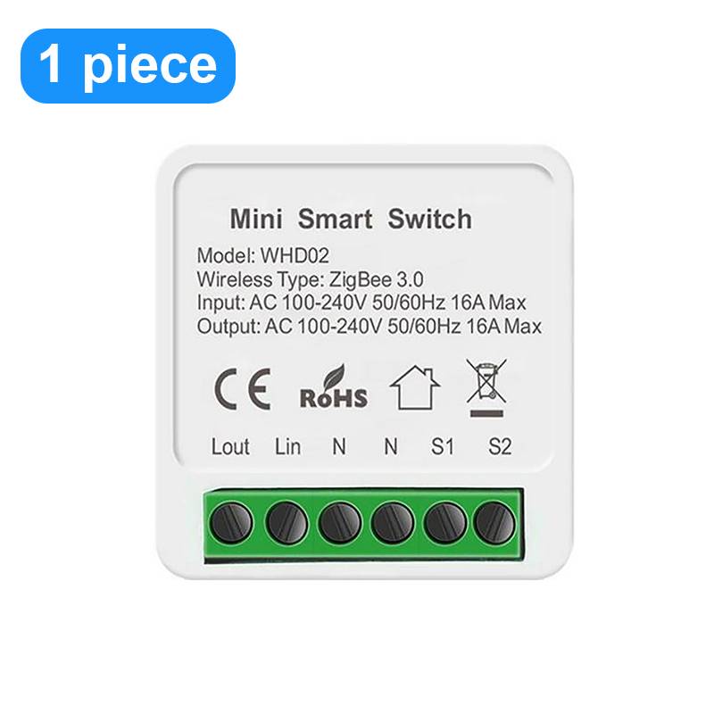 Tuya zigbee switch modul smart home 16a 100-240v arbeta med alexa google home yandex alice röst / fjärrstyrda timing switchar