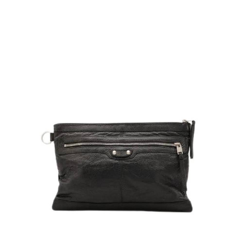 Balenciaga Vintage Pre-owned Pochette City Clutch - Vintage - Dame - Sort - ONE SIZE - Læder