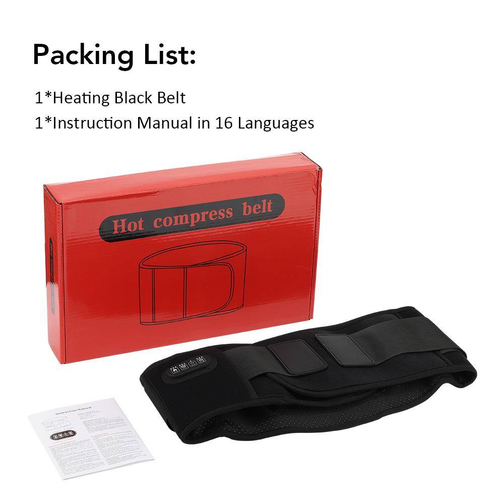Electric Waist Abdomen Dual-sided Heating Massager,Thermal Vibration Massage,Lumbar Decompression Support Belt,Lower Back Brace