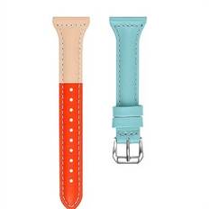22mm Tri-color Genuine Leather Smart Watch Replacement Strap for Huawei Watch GT/Samsung Galaxy Watch 46mm