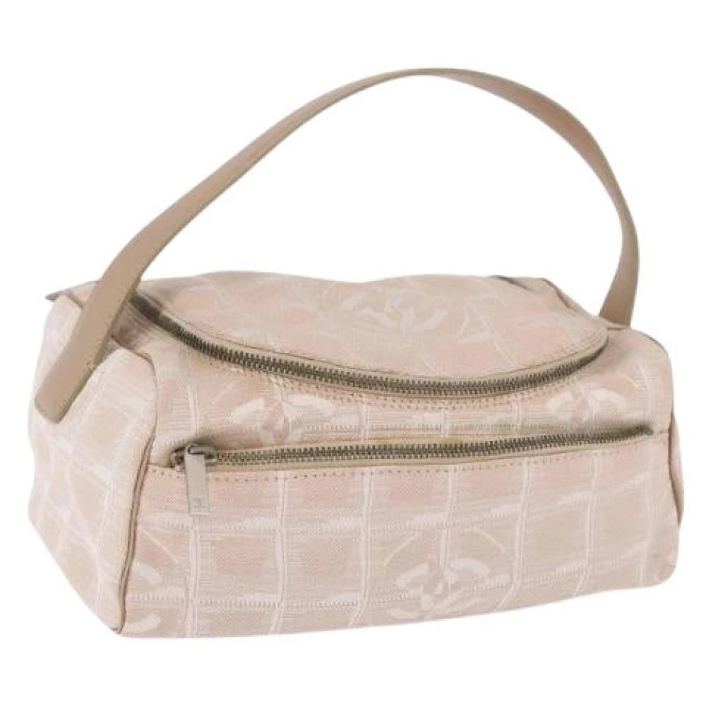 Chanel Vintage Pre-owned Vintage Canvas Håndtaske - Vintage - Dame - Beige - ONE SIZE - Læder