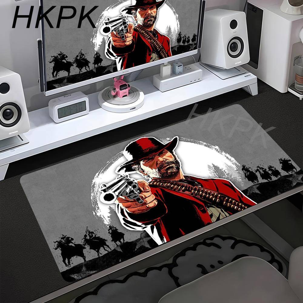 XXL Anime Red Dead Redemption 2 Musmatta Datortillbehör Spel Tangentbord Gummimusmatta PC-spelare Tjej Halkfri Söt Skrivbordsmatta