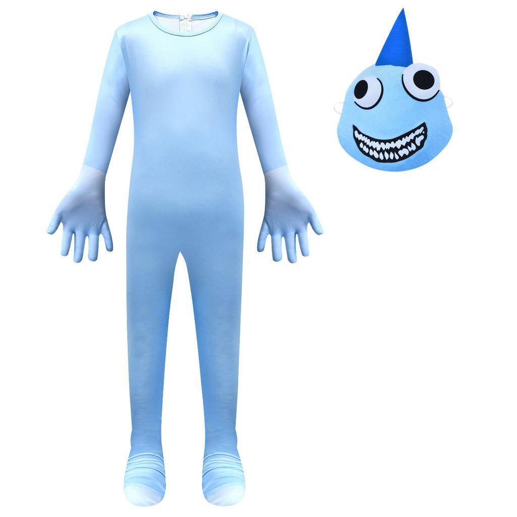 4920 Barn Pojkar Flickor Djursjukhus Anime Tecknad Jumpsuit med Handskar Halloween Cosplay Kostymer 110cm blå