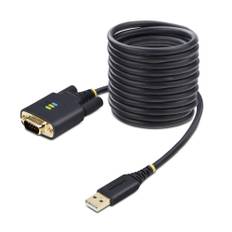 10ft/3m USB to Serial Adapter Cable COM Retention FTDI IC USB-A to DB9 RS232 Interchangeable DB9 Screws/Nuts