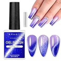 Makartt kattöga gel nagellack – 9D glitter, färgändring, temperaturförändring, LED-härdning, blötläggning, grymhetsfri