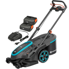 Gardena PowerMax Duo 46/36V Plæneklipper med 2 stk. 2,5Ah batteri og lader