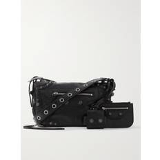 Balenciaga - Le Cagole XS Arena Textured-Leather Messenger Bag - Men - Black