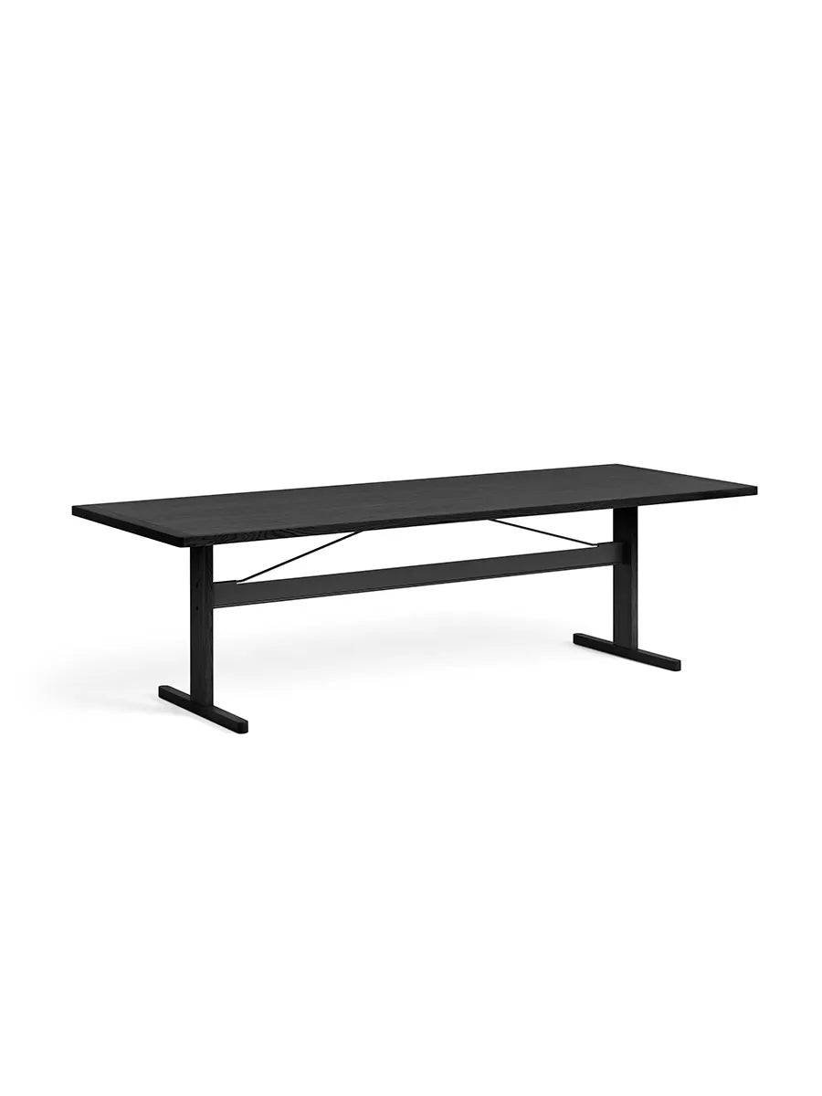 Passerelle Table, L260 cm fra Hay Water-based lacquered oak / Ink black / Water-based lacquered oak - Jacobsen Plus
