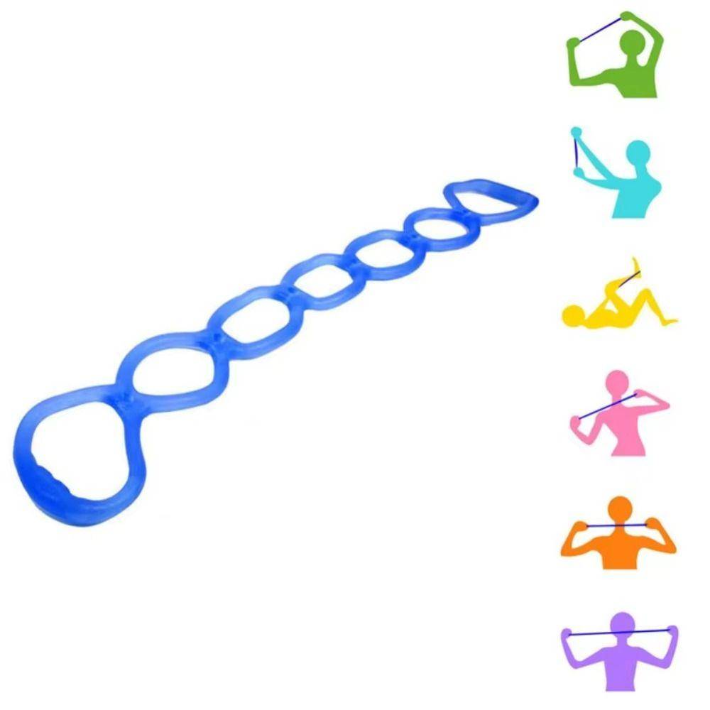 Bärbar Storlek Yoga Stretchband 7 Ringar Silikon Elastisk Stretcher Pull-up Assisteringsband Gym Träning rosa röd färg