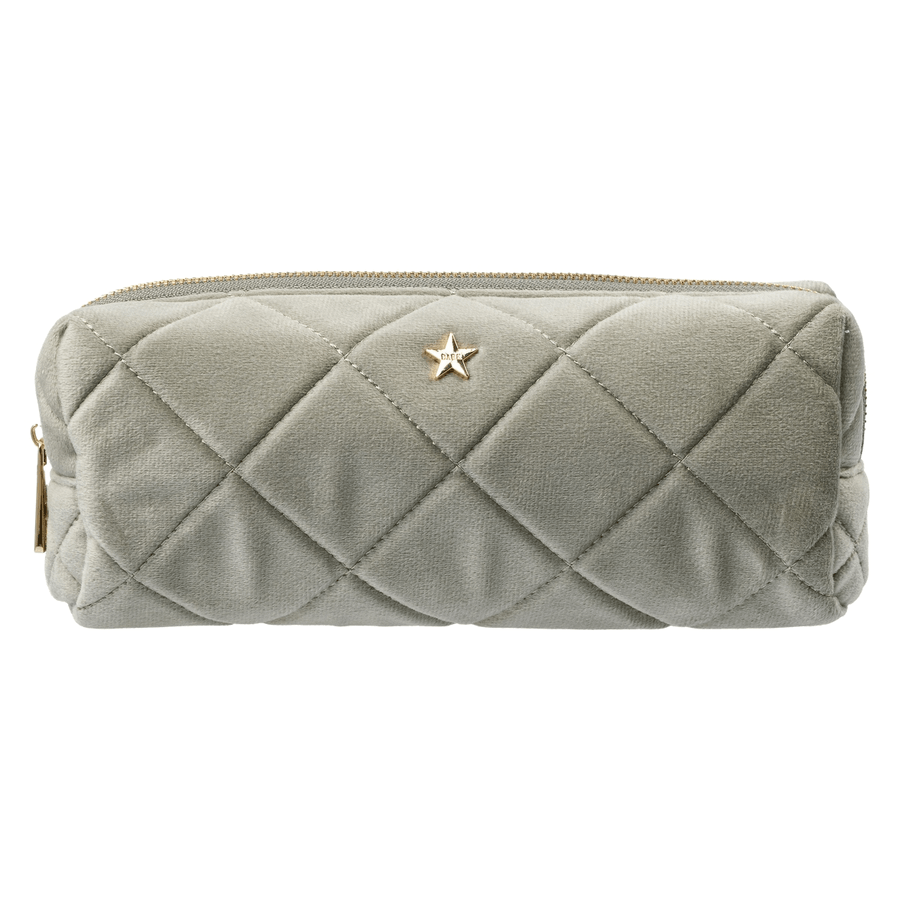 DARK Velvet Quilted Tool Pouch Milieu Green