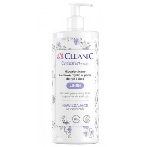Cleanic Hypoallergenic Creamy Liquid Soap for Body and Hands Linen