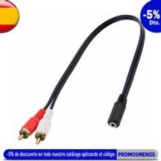3.5mm to 2 rca kabel adapter stereo aux hona mini jack to 2 phono hane ljudkabel y splitter för tv mixer förstärkare